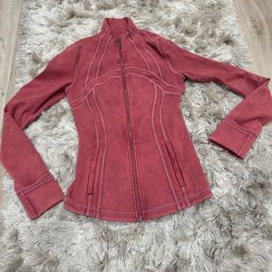 lululemon athletica Women's Red Leather Jacket